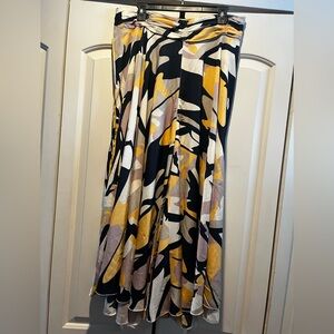 Elegant Abstract Pants in Black, Yellow, and Cream